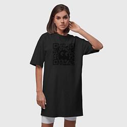 Футболка женская-платье QR-Ghost, цвет: черный — фото 2