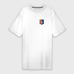 Женская футболка-платье ФК АСТРАХАНЬ лого на спине