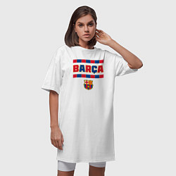 Футболка женская-платье Barcelona FC ФК Барселона, цвет: белый — фото 2