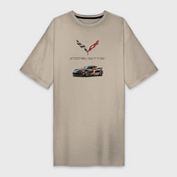 Женская футболка-платье Chevrolet Corvette - Motorsport racing team