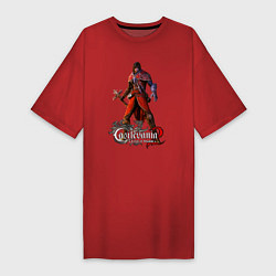 Футболка женская-платье Castlevania 2, цвет: красный