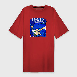 Футболка женская-платье Sonic Adventure Sonic, цвет: красный
