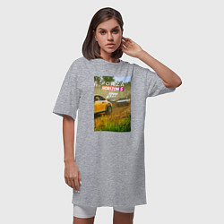 Футболка женская-платье Игра: Forza Horizon 5, цвет: меланж — фото 2