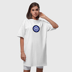 Футболка женская-платье Интер, Inter, цвет: белый — фото 2