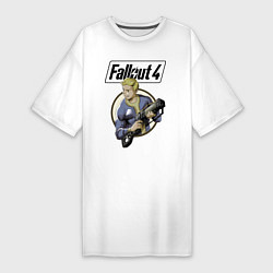 Футболка женская-платье Fallout 4 Hero, цвет: белый