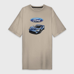 Женская футболка-платье Ford - legendary racing team!
