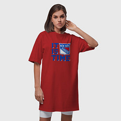 Футболка женская-платье It is New York Rangers Time Нью Йорк Рейнджерс, цвет: красный — фото 2