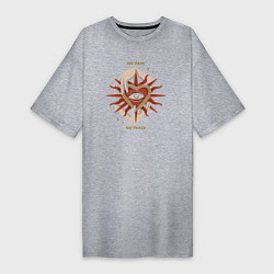 Футболка женская-платье Нет боли - нет мира, цвет: меланж