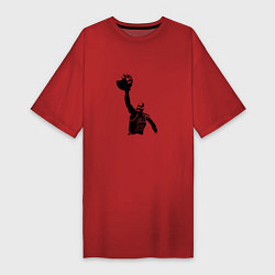 Футболка женская-платье Jordan - Dunk, цвет: красный