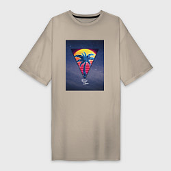 Женская футболка-платье Тропический космос