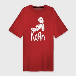 Футболка женская-платье Korn КоРн, цвет: красный