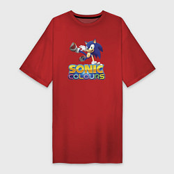 Женская футболка-платье Sonic Colours Hedgehog Video game