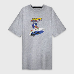 Футболка женская-платье Sonic Free Riders Hedgehog Racer, цвет: меланж