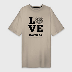 Футболка женская-платье Bayer 04 Love Классика, цвет: миндальный