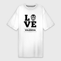 Футболка женская-платье Valencia Love Классика, цвет: белый