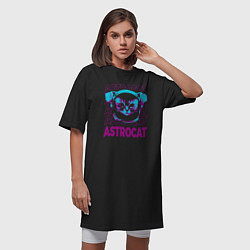 Футболка женская-платье АстроКот, цвет: черный — фото 2