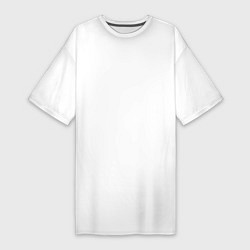 Женская футболка-платье Гипсовая голова Давида с японскими иероглифами