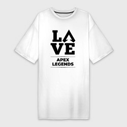 Футболка женская-платье Apex Legends Love Classic, цвет: белый