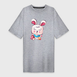 Женская футболка-платье Малыш зайчонок