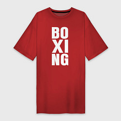 Футболка женская-платье Boxing classic, цвет: красный