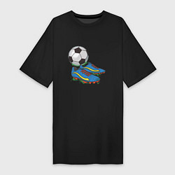 Женская футболка-платье Футбольные бутсы
