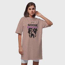 Футболка женская-платье Got the goose bumps?, цвет: пыльно-розовый — фото 2