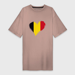 Женская футболка-платье Сердце - Бельгия