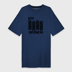 Футболка женская-платье Joy Division - rock, цвет: тёмно-синий