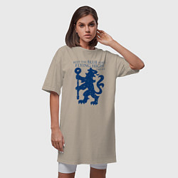 Футболка женская-платье FC Chelsea Lion, цвет: миндальный — фото 2