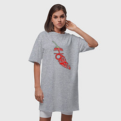 Футболка женская-платье Red Hot Chili Peppers Арт, цвет: меланж — фото 2