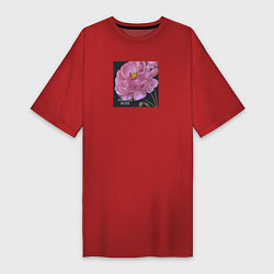 Женская футболка-платье Векторная роза