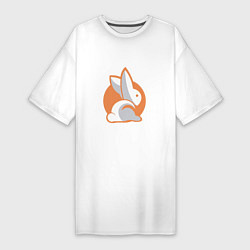 Футболка женская-платье Orange Rabbit, цвет: белый