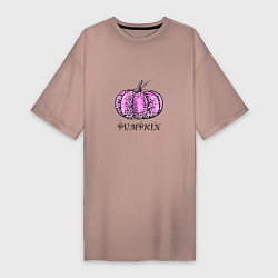 Женская футболка-платье Тыква с надписью