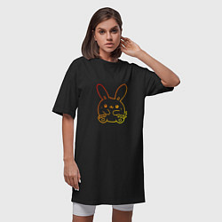 Футболка женская-платье Summer Bunny, цвет: черный — фото 2