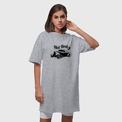 Футболка женская-платье Hot Rod - Car - Retro, цвет: меланж — фото 2