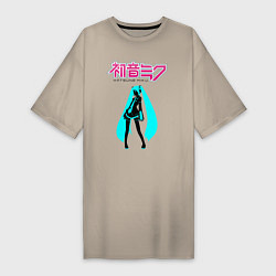 Женская футболка-платье Вокалоид Хацуне Мику
