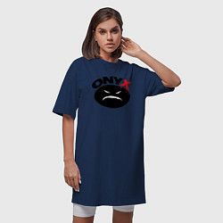 Футболка женская-платье Onyx logo black, цвет: тёмно-синий — фото 2