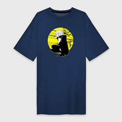 Футболка женская-платье Call of the night Nazuna Nanakusa, цвет: тёмно-синий