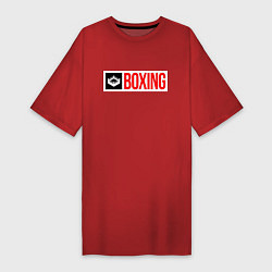 Футболка женская-платье Ring of boxing, цвет: красный