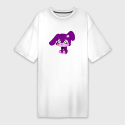 Женская футболка-платье Фиолетовый зайка
