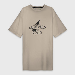 Женская футболка-платье Мать котов