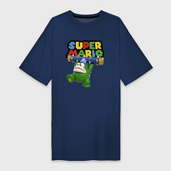 Футболка женская-платье Super Mario - Spike - Character, цвет: тёмно-синий