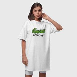 Футболка женская-платье Low cost - Надувной крокодильчик - Joke, цвет: белый — фото 2