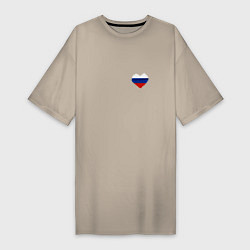 Женская футболка-платье Россия всегда в сердце