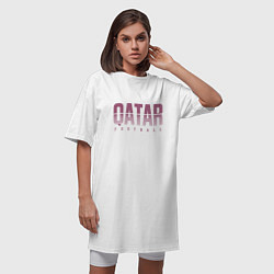 Футболка женская-платье Qatar - football, цвет: белый — фото 2