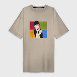 Футболка женская-платье Audrey Hepburn, цвет: миндальный