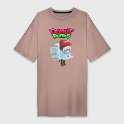 Футболка женская-платье Фризи, цвет: пыльно-розовый