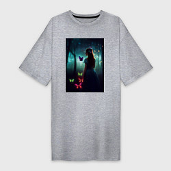 Футболка женская-платье Стиль тип а, цвет: меланж