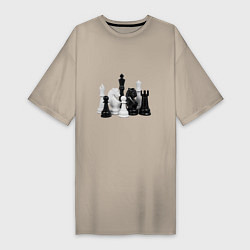 Женская футболка-платье Фигуры шахматиста