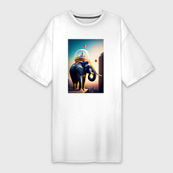 Женская футболка-платье Слон, что держит город